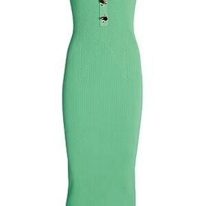 Self-Portrait Mint Green Midi Dress